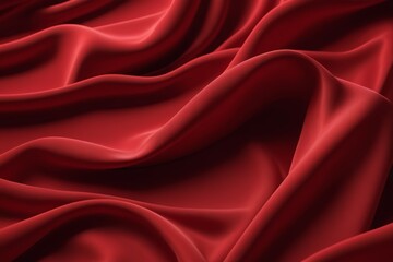 Obraz premium a close up of a red cloth with a very large amount of folds