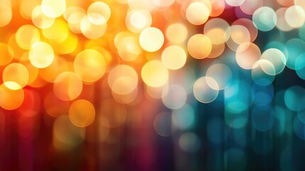 Fototapeta premium Blurred city lights at night creating glowing bokeh effects