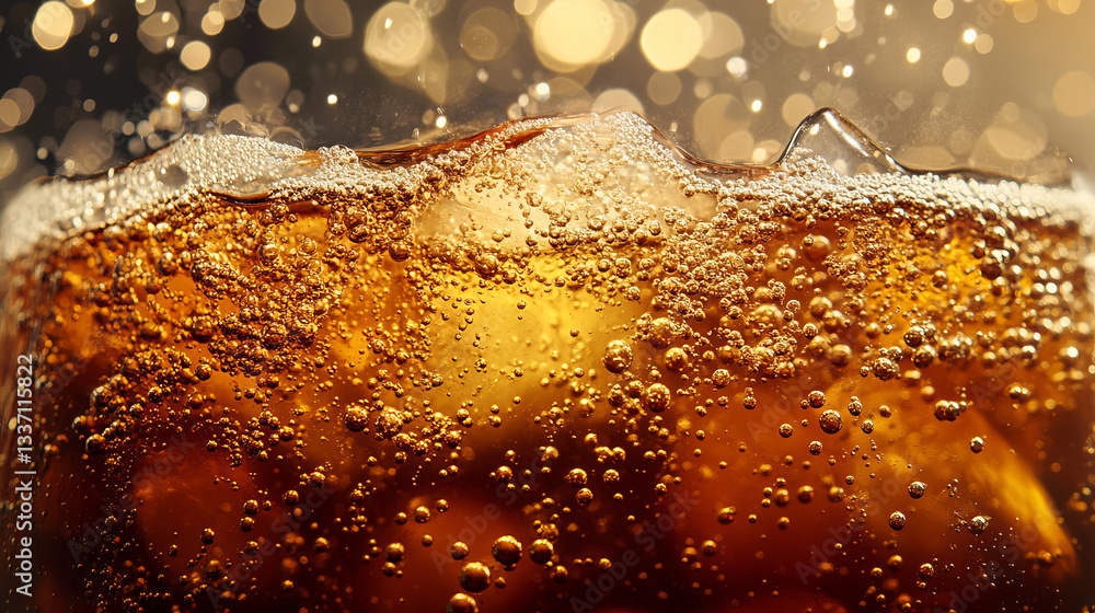 Aufkleber realistic 3d background with fizzy bubble in carbonated effervescent soda water or soluble tablet ri