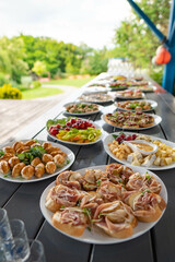 table with food