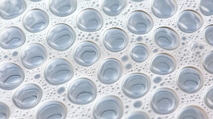 Bubble wrap texture in macro close-up