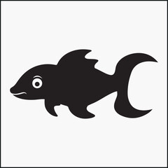 Obraz premium black Axolotl silhouette 