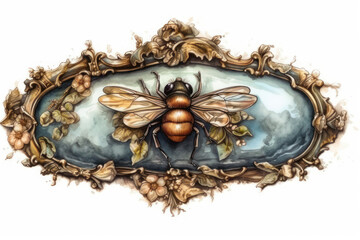 artistic illustration, made in the style of watercolor and graphics. 