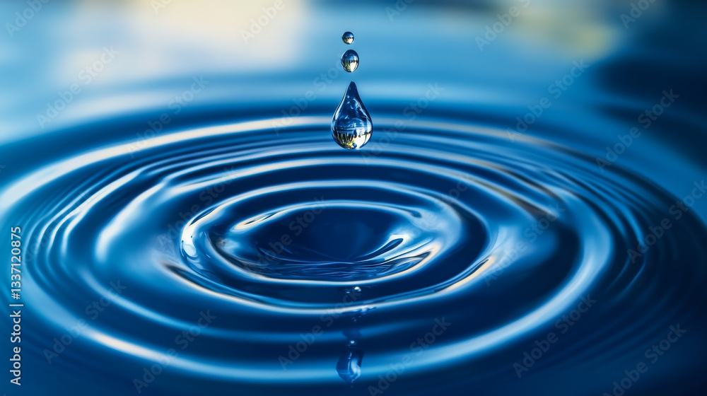 Poster ripple water wave vector splash motion effect. circle music sound texture. 3d realistic isolated smo