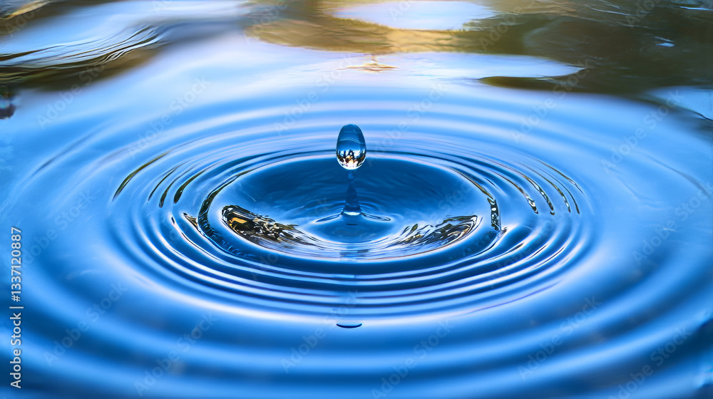 Poster ripple water wave vector splash motion effect. circle music sound texture. 3d realistic isolated smo