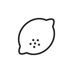 Lemon - line icon with editable stroke. Simple outline citrus, fruit symbol. Vector illustration.