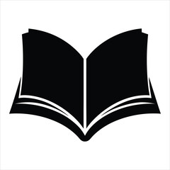 Book Icon Silhouette Vector Art