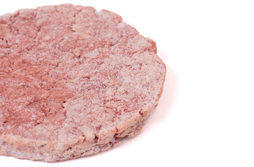 Beef Hamburger Patties Isolated on a White Background