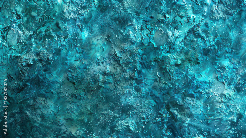 Poster textured aquamarine background with smooth gradient and depth
