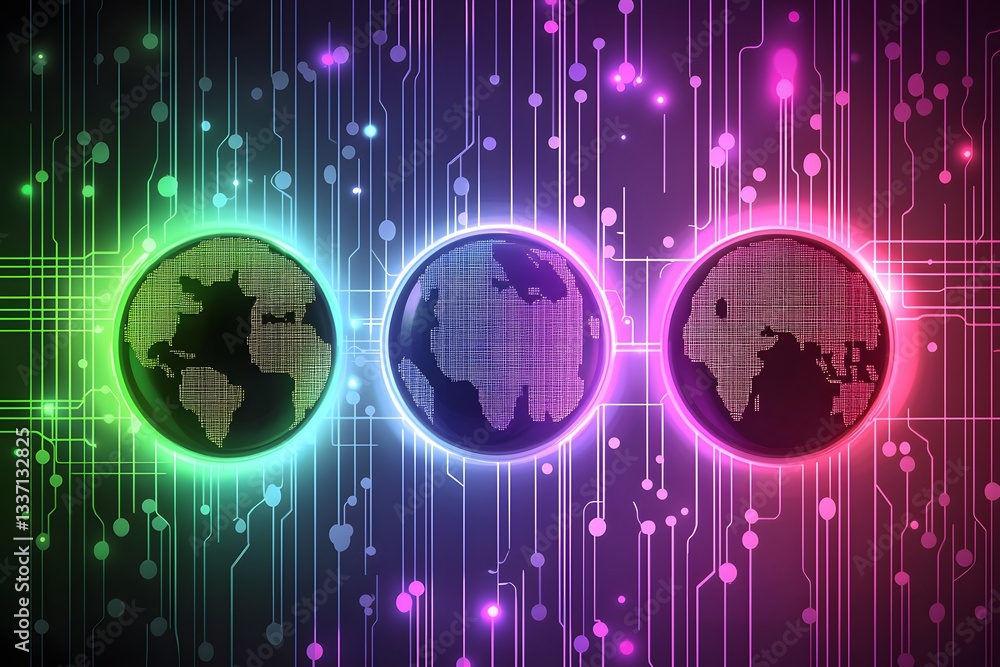 Poster global connections: representing interconnectedness and communication through technology.