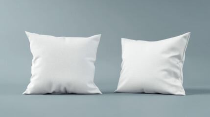 Realistic black square and rectangular pillow mockup. Isolated soft sofa cushion front and side view vector set on transparent background. Empty template for branding or advertising.