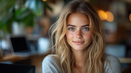 Fototapeta premium Stunning Blonde Woman Portrait