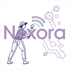 Nexora Sci-Fi Inspired Logo with Human Motion