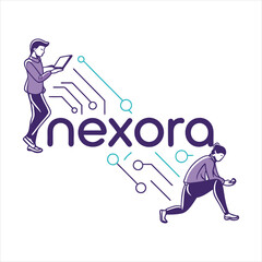 Nexora Digital Innovation Logo with Active Theme