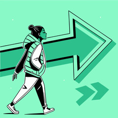 The girl with the arrow