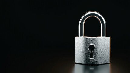 Naklejka premium Unlocking the future digital padlock security concepts in a minimalist studio setting