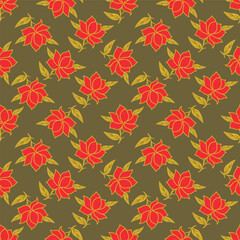 Cute white flowers seamless pattern