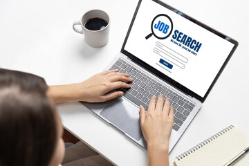 Online job search on brisk website for worker to search for job opportunities on the recruitment...