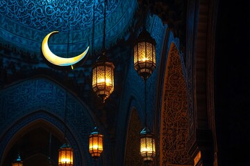 Eid Al Fitr Islamic Background with Intricate Patterns and Elegant Design.