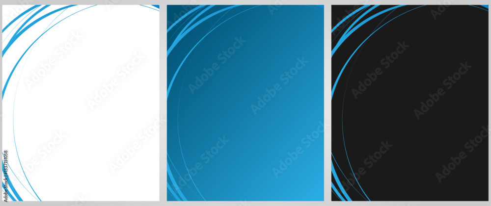 Aufkleber cover background set | frame design with left side texture effect | abstract creative premium vector