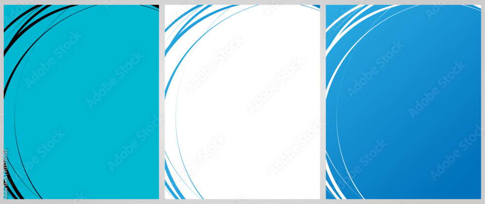 Poster cover background set | frame design with left side texture effect | abstract creative premium vector
