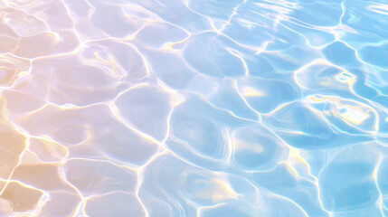 Fototapeta premium Soft blue water ripples create serene and calming atmosphere, reflecting light beautifully