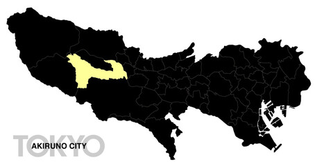 東京都あきる野市の位置地図 境界線有_2