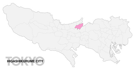 東京都東久留米市の位置地図 境界線有_1