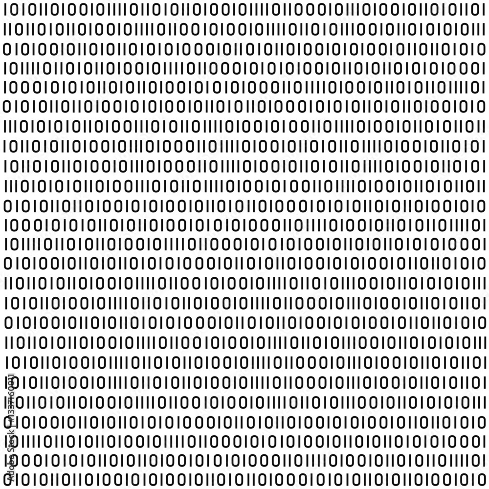 Poster Binary code seamless background, binary code abstract pattern