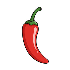 Flat Color Vector Set of Fresh Fruits and Vegetables on White Background