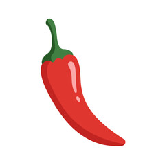 Flat Color Vector Set of Fresh Fruits and Vegetables on White Background