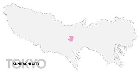 東京都国立市の位置地図 境界線無_1