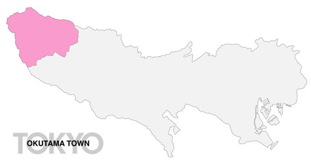 東京都奥多摩町の位置地図 境界線無_1