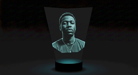 Illuminated 3D Portrait Lamp Modern Home Decor Man Night Light