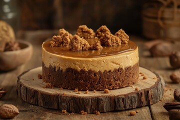 Speculoos Cheesecake (Belgium) A no-bake cheesecake made with crushed speculoos cookies, topped with a smooth caramel layer.