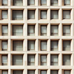 Fototapeta premium seamless building facade texture tile modern skyscraper urban city glass light windows grid for surface mapping architecture game design 2d flat 