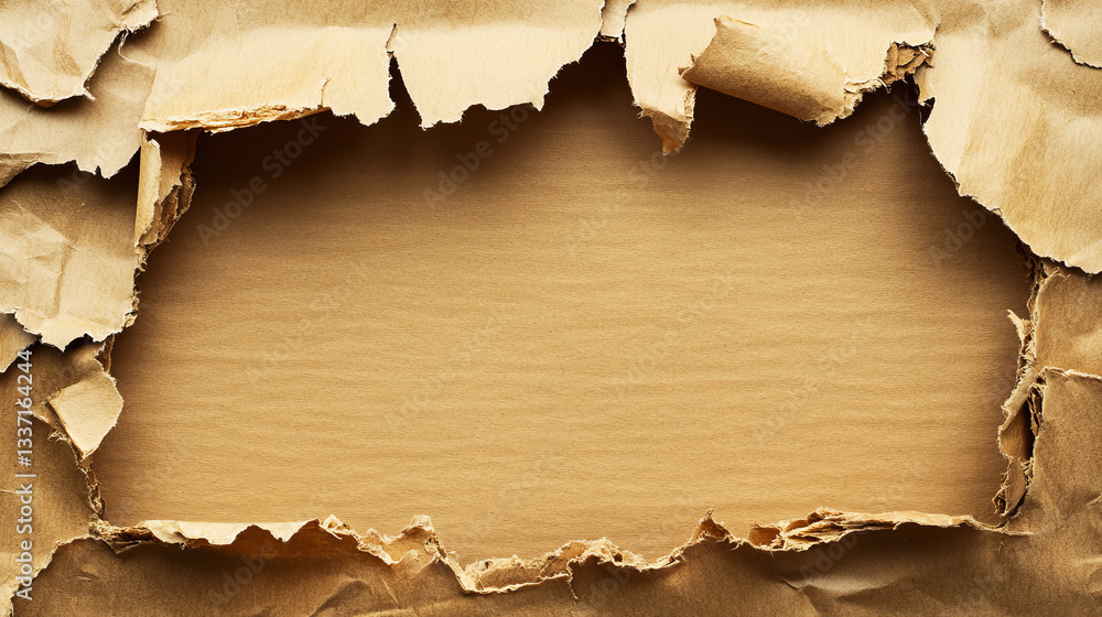 Poster torn paper holes with roll. realistic vector illustration set of rip page frames. reveal break cardb