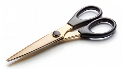 Fototapeta premium Stylish Gold and Black Scissors for Office, Crafting, and Professional Use