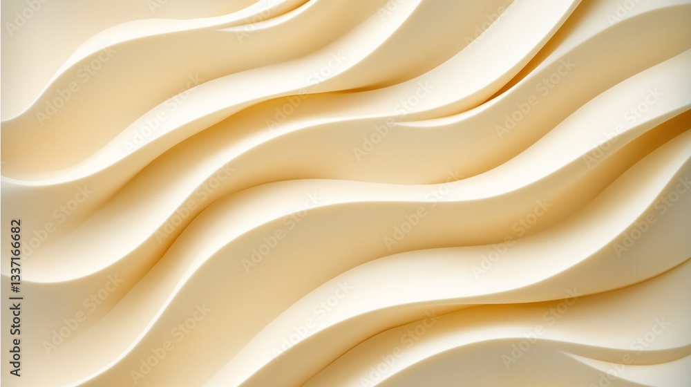 Poster beige abstract waves background creating dynamic flowing pattern