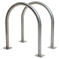 Double Stainless Steel Bicycle Rack, Modern Urban Bike Parking Stand, Outdoor Cycle Parking