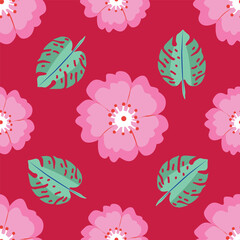 Floral seamless original pattern in vintage paisley style. Traditional floral pattern for fabric, wallpapers and backgrounds. Ornamental garden Flowers and leaves