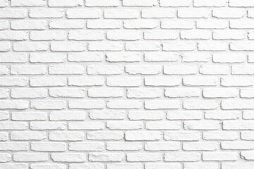 Fototapeta premium Clean white brick wall texture, perfect background , crisp, design, building