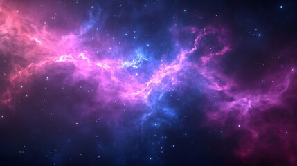 Abstract cosmic swirl, vibrant purple and blue nebula with swirling energy, ideal for space themes or scientific projects.