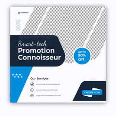 Obraz premium Digital marketing and corporate business service social media post banner template design