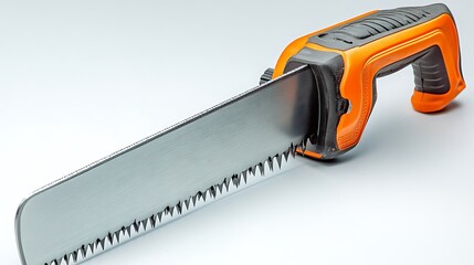 Hand Saw Isolated on White Background with Clipping Path and Copy Space..