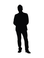 Fototapeta premium Businessman Silhouette Vector on white background