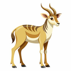 Fototapeta premium Elegant Gazelle in Illustration: This is an illustration of gazelle with detailed coat.