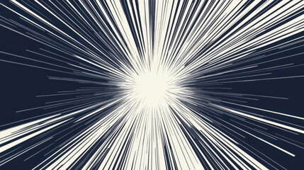 Abstract background featuring radial lines expanding from a central point creating a sense of speed movement and dynamic energy for use as graphics or wallpapers