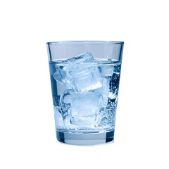 Crystal Clear Glass with Ice Cubes A Symbol of Refreshment and Simplicity