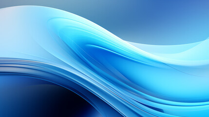 Colored blue waves in light tones, white, light blue, abstract, background, color image, base, banner, advertisement, glowing, game design, ai